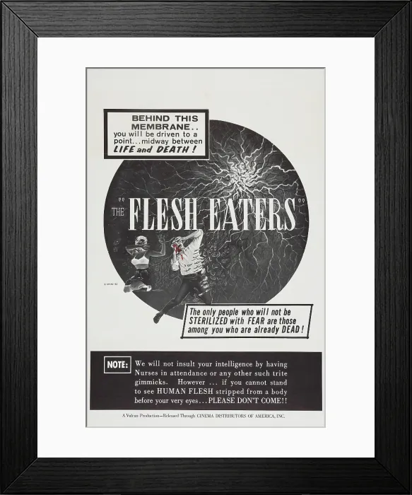 Framed Print : THE FLESH EATERS, poster art, 1964