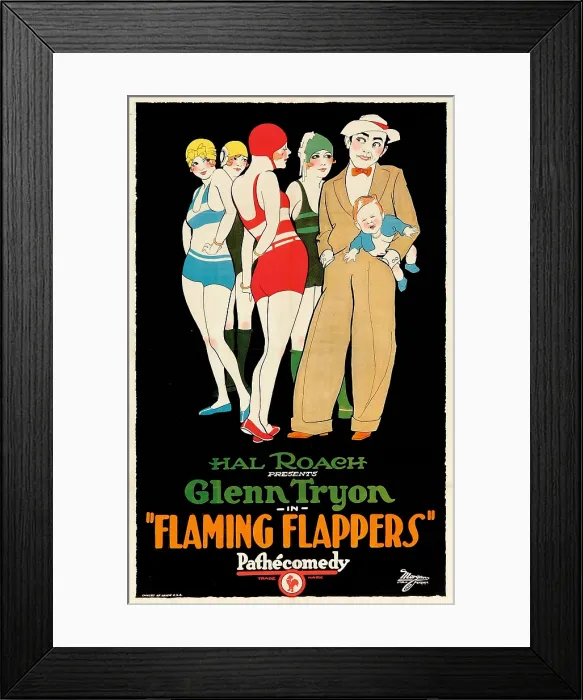 Framed Print : FLAMING FLAPPERS, man holding baby on right: Glenn Tryon, 1925