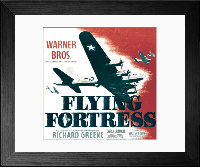 Framed Print : FLYING FORTRESS, window card, 1942