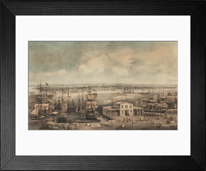 Framed Print : Brooklyn, Long Island as seen from Liberty Street. I853, as seen from Trinity Church, New York