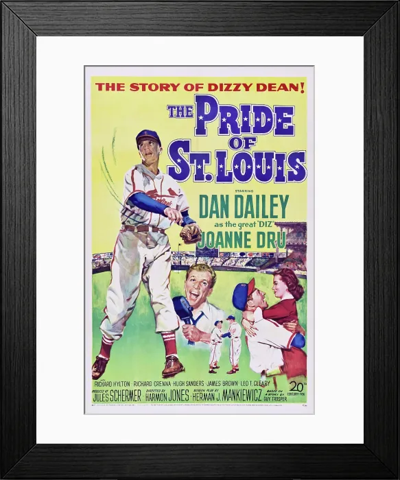 Framed Print : THE PRIDE OF ST.LOUIS, Dan Dailey, movie poster, 1952. TM& Copyright(c)20th Century Fox Film Corp. All rights reserved. Courtesy: Everett Collection
