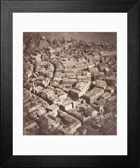 Framed Print : Boston, as the Eagle and the Wild Goose See It, Oct. 2, 1860 photograph by James Wallace Black