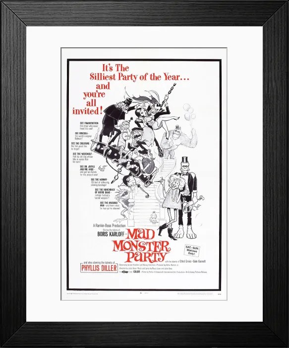 Framed Print : MAD MONSTER PARTY?, US poster art, 1967