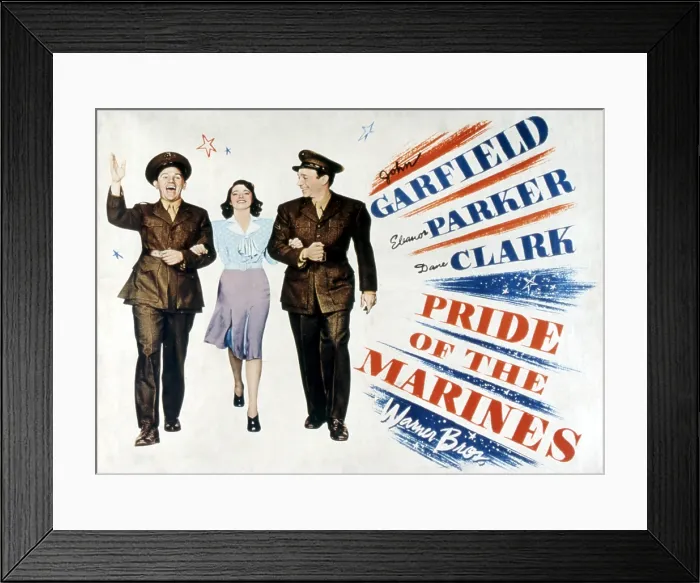 Framed Print : PRIDE OF THE MARINES, John Garfield, Eleanor Parker, Dane Clark, 1945