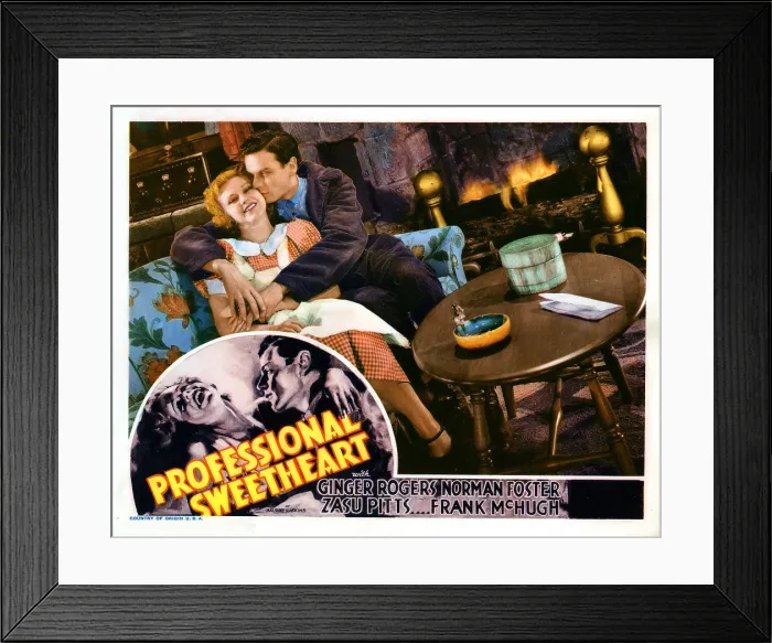 Framed Print : PROFESSIONAL SWEETHEART, Ginger Rogers, Norman Foster, 1933