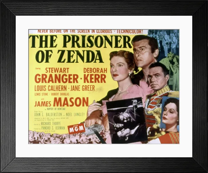 Framed Print : THE PRISONER OF ZENDA, Deborah Kerr, Stewart Granger, James Mason, Jane Greer, 1952