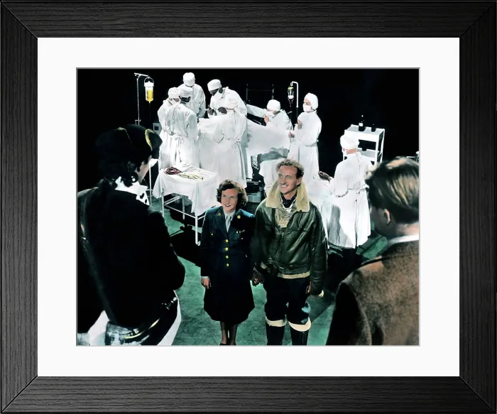 Framed Print : A MATTER OF LIFE AND DEATH, (aka STAIRWAY TO HEAVEN), foreground from left: Raymond Massey (far left, back to camera), Kim Hunter, David Niven, Roger Livesey (far right) Framed Print : A MATTER OF LIFE AND DEATH, (aka STAIRWAY TO HEAVEN), foreground from left: Raymond Massey (far left, back to camera), Kim Hunter, David Niven, Roger Livesey (far right)