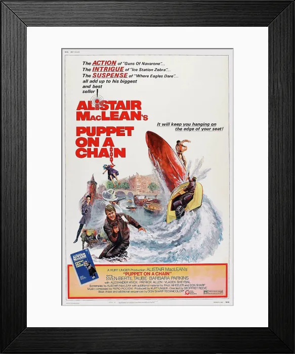Framed Print : PUPPET ON A CHAIN, US poster, Sven-Bertil Taube (front bottom), 1971 Framed Print : PUPPET ON A CHAIN, US poster, Sven-Bertil Taube (front bottom), 1971
