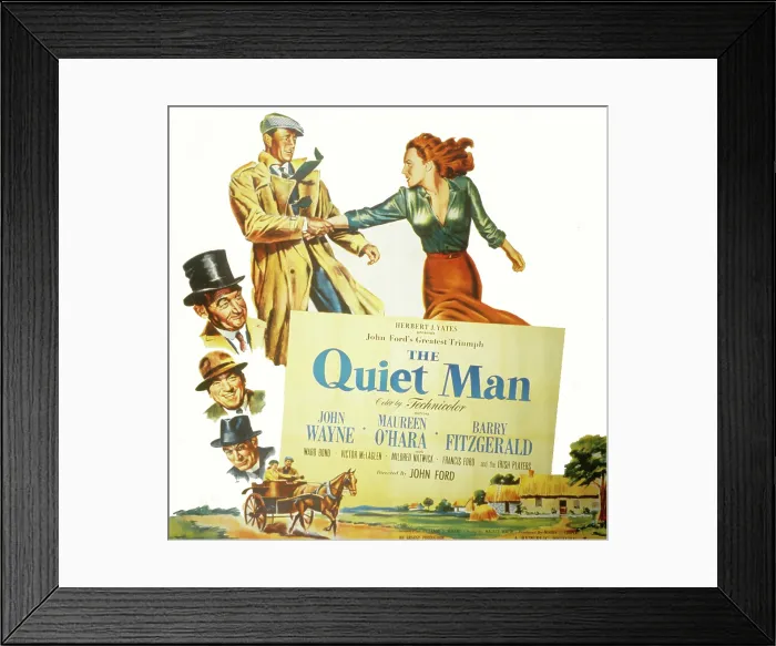 Framed Print : THE QUIET MAN, John Wayne, Maureen O'Hara, Barry Fitzgerald, Victor McLaglen, Ward Bond, 1952 Framed Print : THE QUIET MAN, John Wayne, Maureen O'Hara, Barry Fitzgerald, Victor McLaglen, Ward Bond, 1952