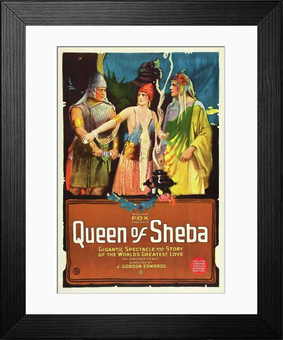 Framed Print : QUEEN OF SHEBA, center: Betty Blythe, 1921 Framed Print : QUEEN OF SHEBA, center: Betty Blythe, 1921