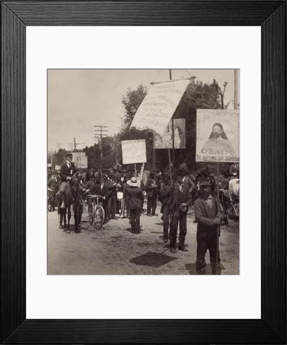 Framed Print : Coxey's Army approaching Washington carrying signs demanding, More money! Less misery! Good Roads Framed Print : Coxey's Army approaching Washington carrying signs demanding, More money! Less misery! Good Roads