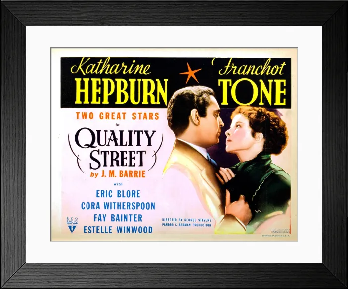 Framed Print : QUALITY STREET, Franchot Tone, Katharine Hepburn, 1937