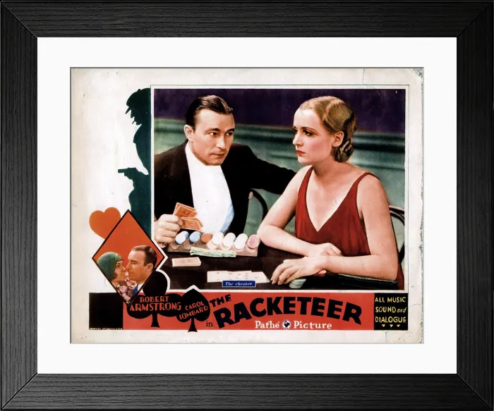 Framed Print : THE RACKETEER, from left, Robert Armstrong, Carole Lombard, 1929 Framed Print : THE RACKETEER, from left, Robert Armstrong, Carole Lombard, 1929