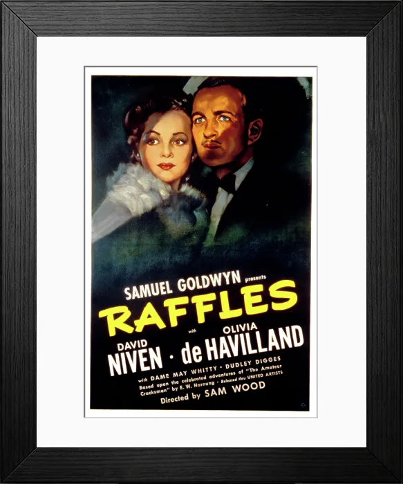 Framed Print : RAFFLES, Olivia De Havilland, David Niven, 1939