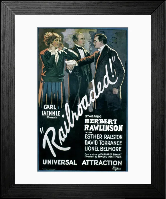 Framed Print : RAILROADED, Esther Ralston, 1923