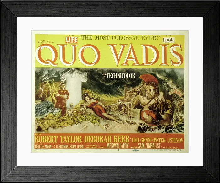 Framed Print : QUO VADIS, Peter Ustinov, Patricia Laffan, Deborah Kerr, Robert Taylor, 1951 Framed Print : QUO VADIS, Peter Ustinov, Patricia Laffan, Deborah Kerr, Robert Taylor, 1951