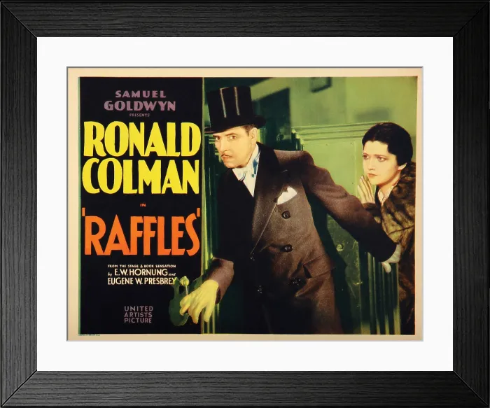 Framed Print : RAFFLES, US lobbycard, from left: Ronald Colman, Kay Francis, 1930 Framed Print : RAFFLES, US lobbycard, from left: Ronald Colman, Kay Francis, 1930
