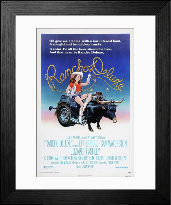 Framed Print : RANCHO DELUXE, US poster art, Elizabeth Ashley, 1975 Framed Print : RANCHO DELUXE, US poster art, Elizabeth Ashley, 1975