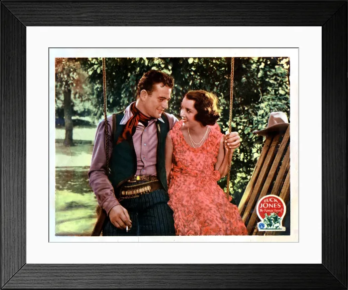 Framed Print : THE RANGE FEUD, from left, John Wayne, Susan Fleming, 1931