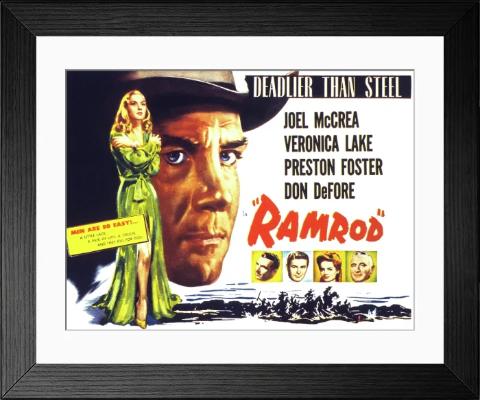 Framed Print : RAMROD, Joel McCrea, Veronica Lake, Donald Crisp, Don DeFore, Preston Foster, Arleen Whelan, 1947 Framed Print : RAMROD, Joel McCrea, Veronica Lake, Donald Crisp, Don DeFore, Preston Foster, Arleen Whelan, 1947