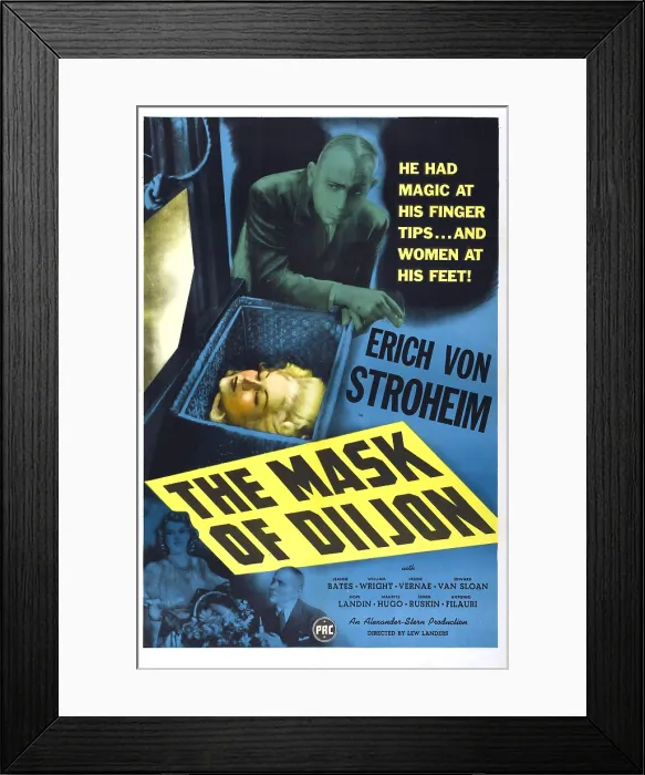Framed Print : THE MASK OF DIIJON, US poster, Eric von Stroheim, 1946