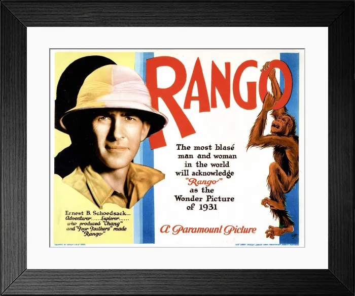 Framed Print : RANGO, Ernest B. Schoedsack, 1931 Framed Print : RANGO, Ernest B. Schoedsack, 1931