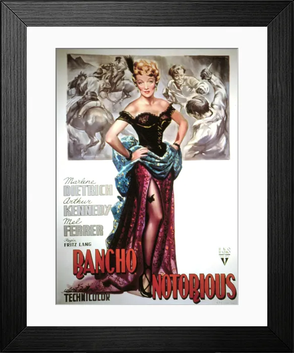 Framed Print : RANCHO NOTORIOUS, Marlene Dietrich, 1952 Framed Print : RANCHO NOTORIOUS, Marlene Dietrich, 1952