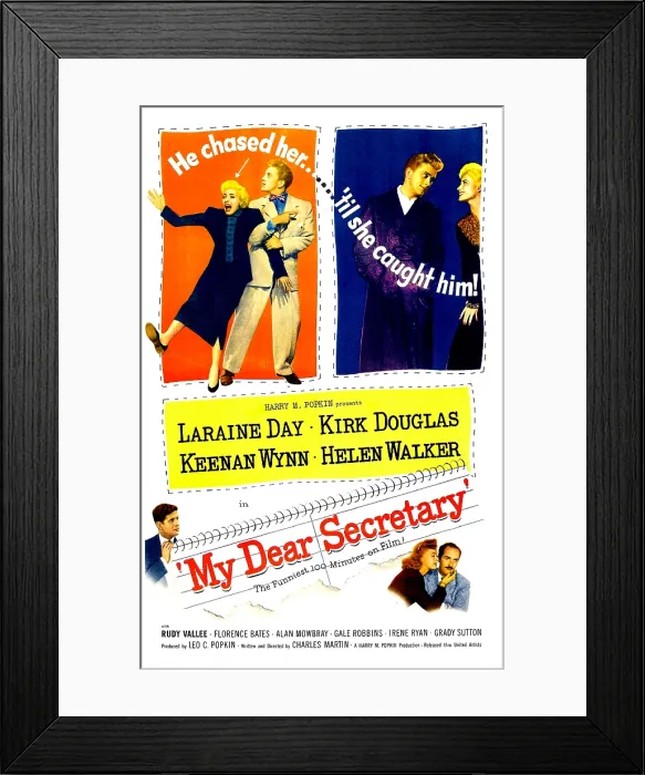 Framed Print : MY DEAR SECRETARY, US poster, Laraine Day, Kirk Douglas, 1948 Framed Print : MY DEAR SECRETARY, US poster, Laraine Day, Kirk Douglas, 1948