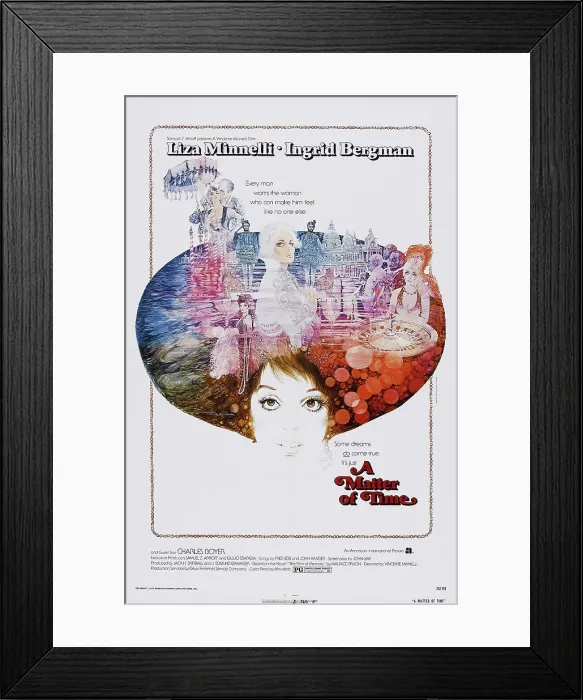 Framed Print : A MATTER OF TIME, center: Ingrid Bergman, bottom: Liza Minnelli on poster art, 1976
