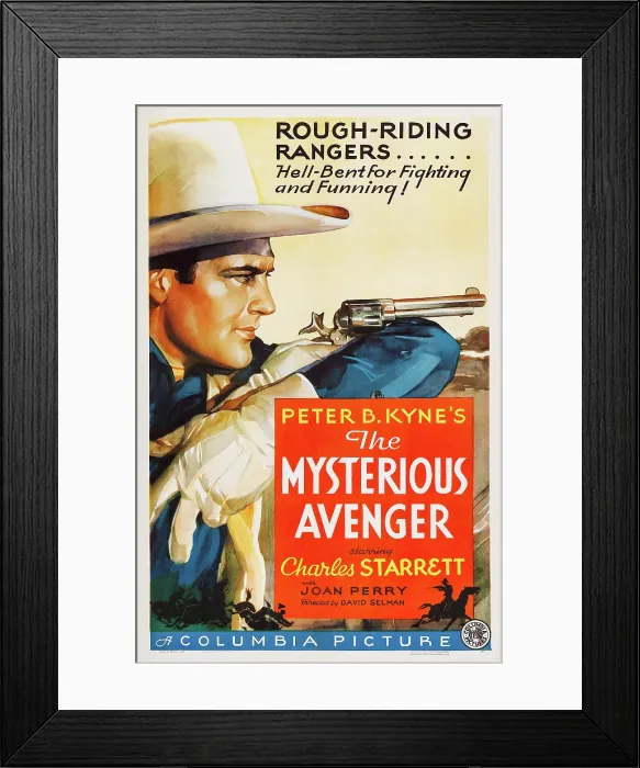 Framed Print : THE MYSTERIOUS AVENGER, US poster, Charles Starrett, 1936