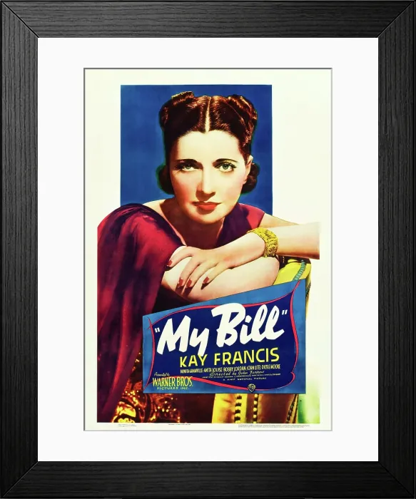 Framed Print : MY BILL, US poster art, Kay Francis, 1938 Framed Print : MY BILL, US poster art, Kay Francis, 1938
