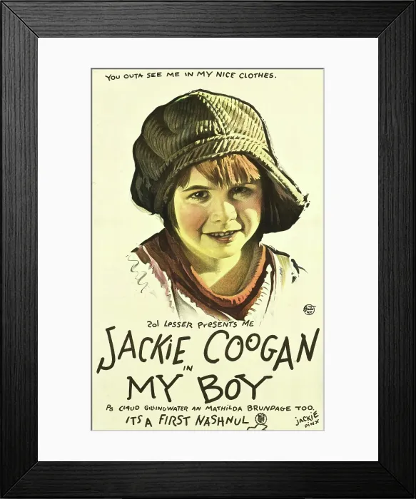 Framed Print : MY BOY, Jackie Coogan, 1921