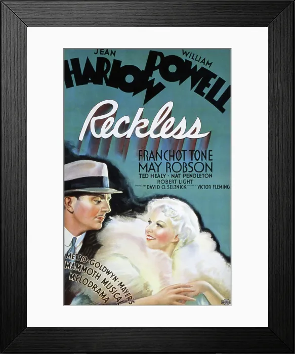 Framed Print : RECKLESS, William Powell, Jean Harlow, 1935