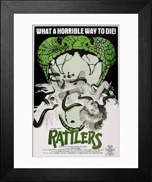 Framed Print : RATTLERS, US poster art, 1976 Framed Print : RATTLERS, US poster art, 1976