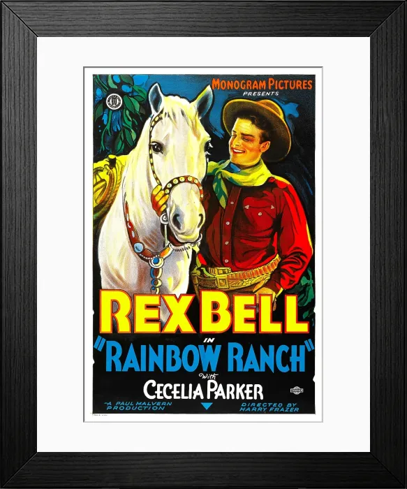 Framed Print : RAINBOW RANCH, Rex Bell, 1933