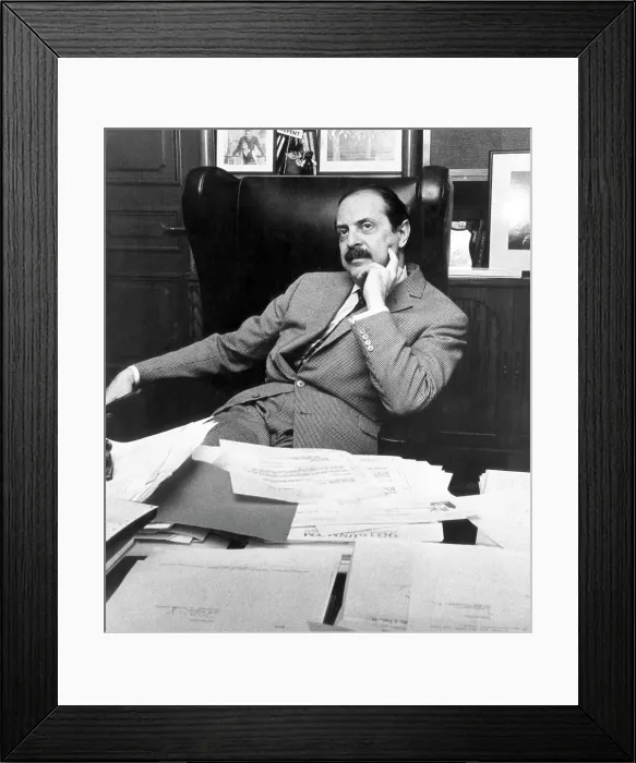 Framed Print : Tony Award winning theater producer David Merrick, (1911-2000), 1968.. Courtesy: CSU Archives  /  Everett Collection