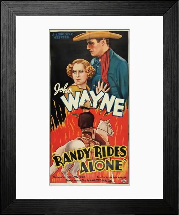 Framed Print : RANDY RIDES ALONE, Alberta Vaughn, John Wayne, 1934 Framed Print : RANDY RIDES ALONE, Alberta Vaughn, John Wayne, 1934