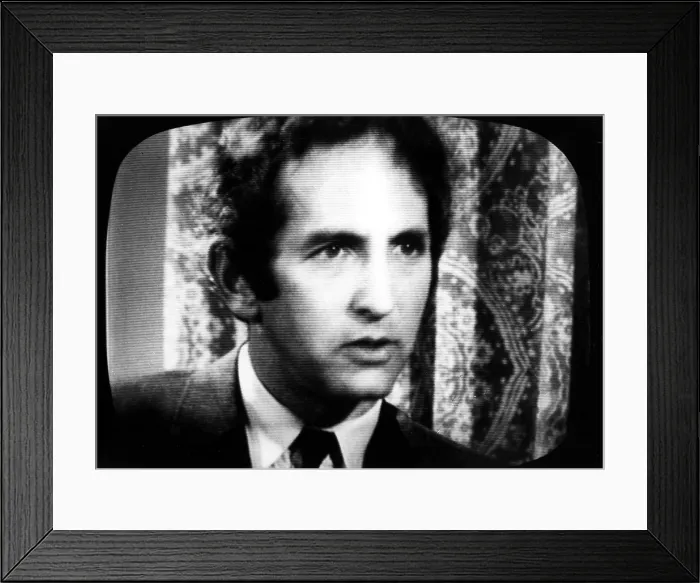 Framed Print : Pentagon Papers Defendant Daniel Ellsberg being interviewed on CBS Evening News. New York, NY, 06-23-71.. Courtesy: CSU Archives  /  Everett Collection