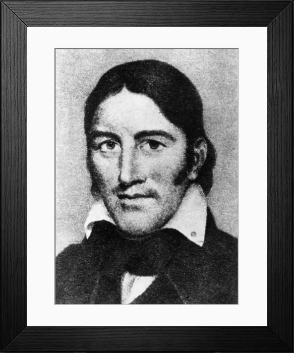 Framed Print : DAVID DAVY CROCKETT, (1786-1836). Courtesy: CSU Archives  /  Everett Collection