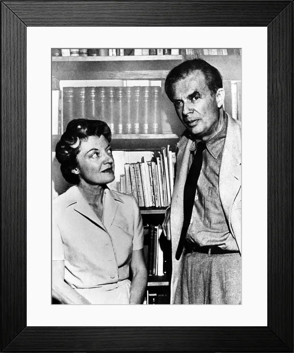 Framed Print : British author Aldous Huxley, and his second wife, Laura Archer, ca. 1960 / Courtesy: CSU Archives / Everett Collection Framed Print : British author Aldous Huxley, and his second wife, Laura Archer, ca. 1960 / Courtesy: CSU Archives / Everett Collection