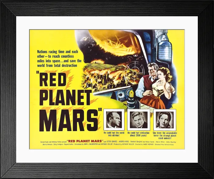 Framed Print : RED PLANET MARS, Herbert Berghof, Peter Graves, Andrea King, 1952