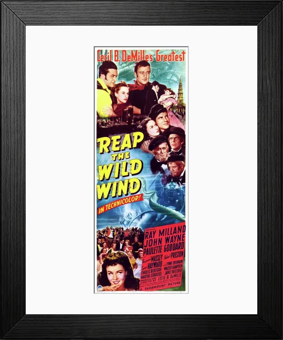 Framed Print : REAP THE WILD WIND, Ray Milland, Paulette Goddard, John Wayne, Susan Hayward, 1942