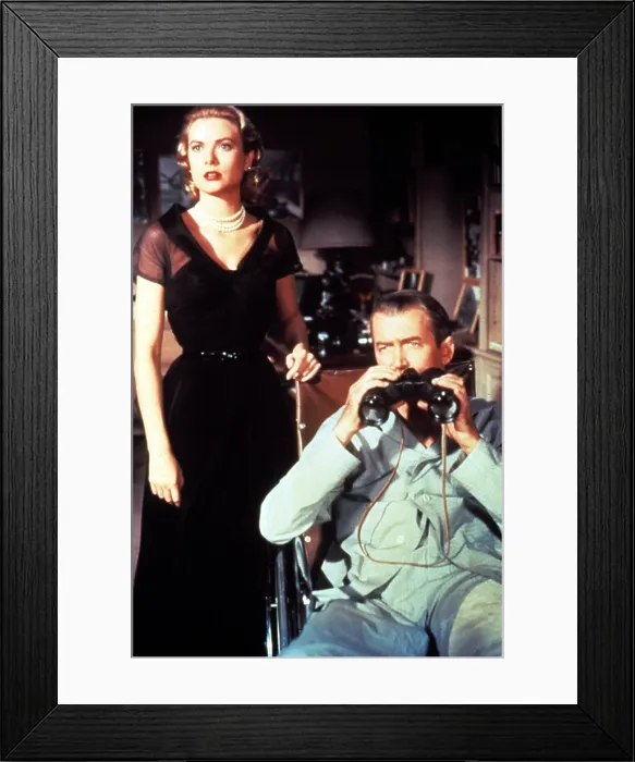 Framed Print : REAR WINDOW, James Stewart, Grace Kelly, 1954
