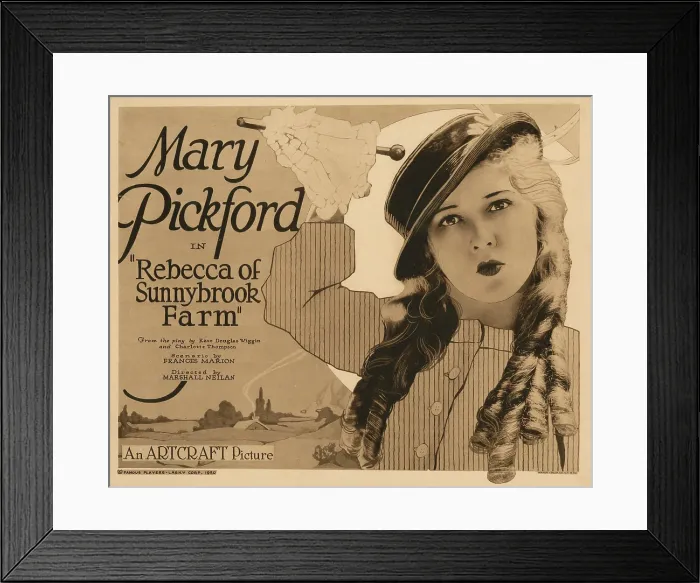 Framed Print : REBECCA OF SUNNYBROOK FARM, Mary Pickford, 1917