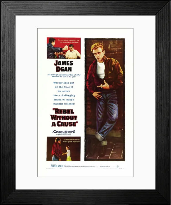 Framed Print : REBEL WITHOUT A CAUSE, James Dean, 1955