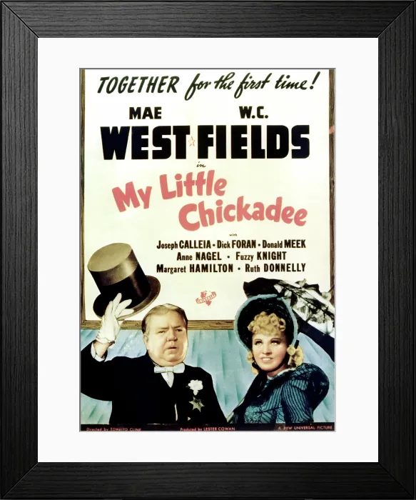 Framed Print : MY LITTLE CHICKADEE, from left: W.C. Fields, Mae West, 1940