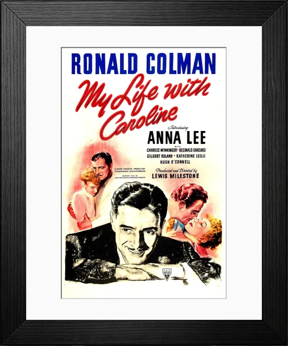 Framed Print : MY LIFE WITH CAROLINE, US poster, Ronald Colman, Anna Lee, 1941