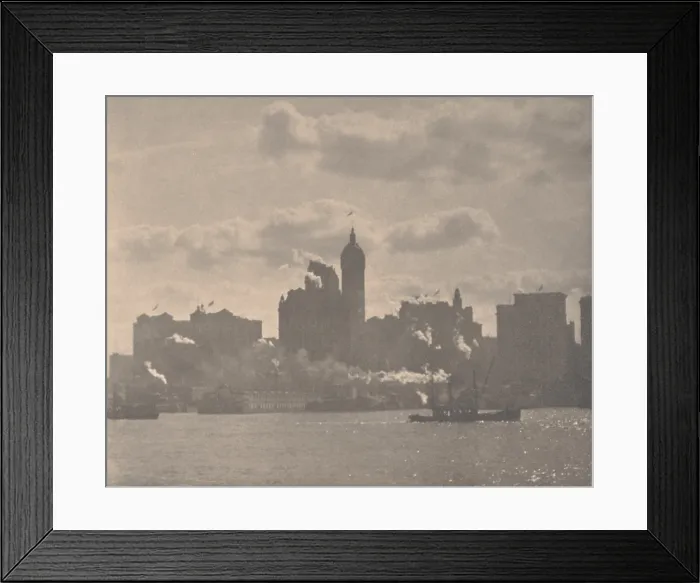 Framed Print : Alfred Stieglitz's pictorialist soft focus photo of Lower Manhattan in 1910. (BSLOC_2018_4_68) Framed Print : Alfred Stieglitz's pictorialist soft focus photo of Lower Manhattan in 1910. (BSLOC_2018_4_68)