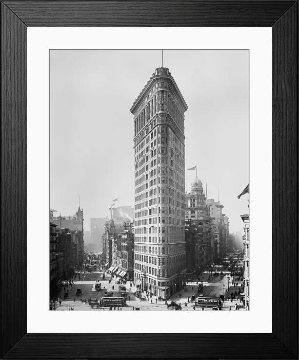 Framed Print : Flatiron Building, (a.k.a. Fuller building) was built by architect Daniel Burnham in 1902