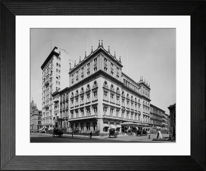 Framed Print : Delmonico's restaurant at the corner of 5th Ave. and 44th St. in 1903